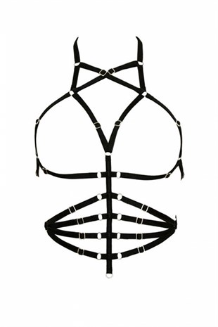 Göbek Üstü Sıralı Seksi Harness - APFT160