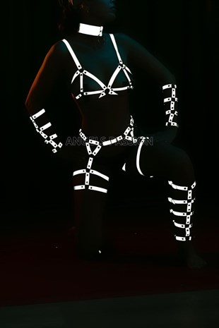 Karanlıkta Parlayan Full Body Harness Set - APFT363