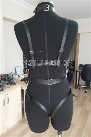 Zincir Detaylı Seksi Vücut Harness - APFT550