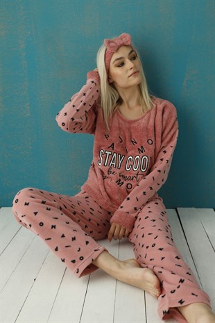 Kadın Pijama Takımı Polar Welsoft