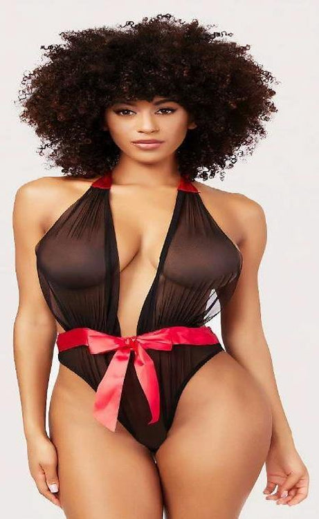 Siyah Transparan Tül Babydoll