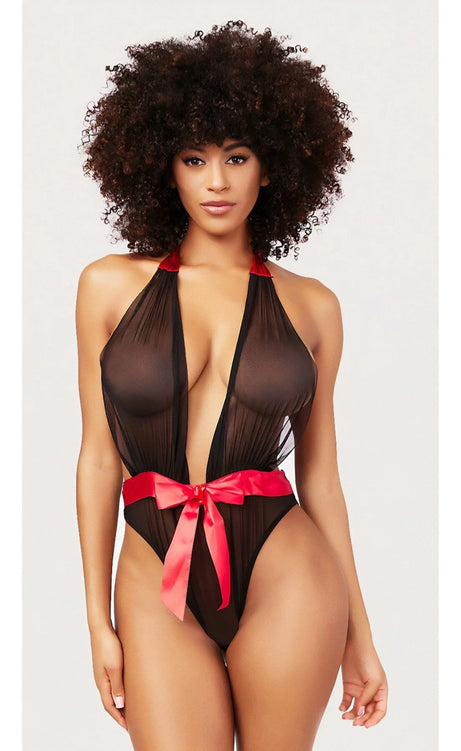 Siyah Transparan Tül Babydoll